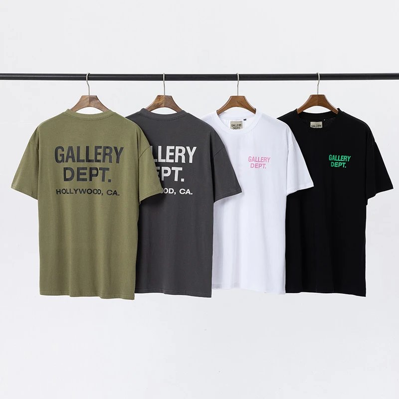 Short-Sleeve American High-Street Pure Cotton T-Shirt Collection 3-TOP