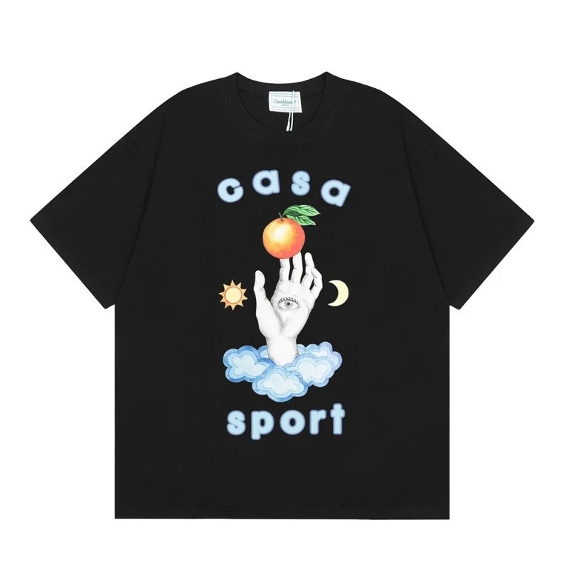Casablanca Casa Sport Orange Graphic Tee Black