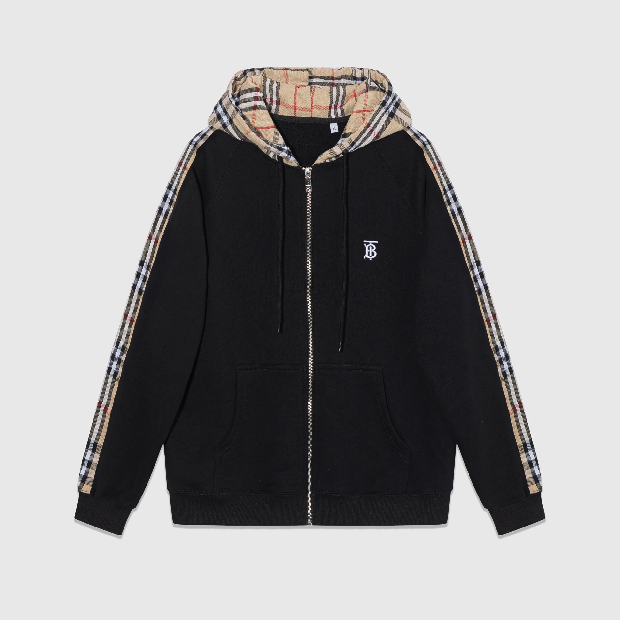 Burberry Hoodies & Sweatshirts Zip-Up Hooded Sweatshirt with Check Trim image 3