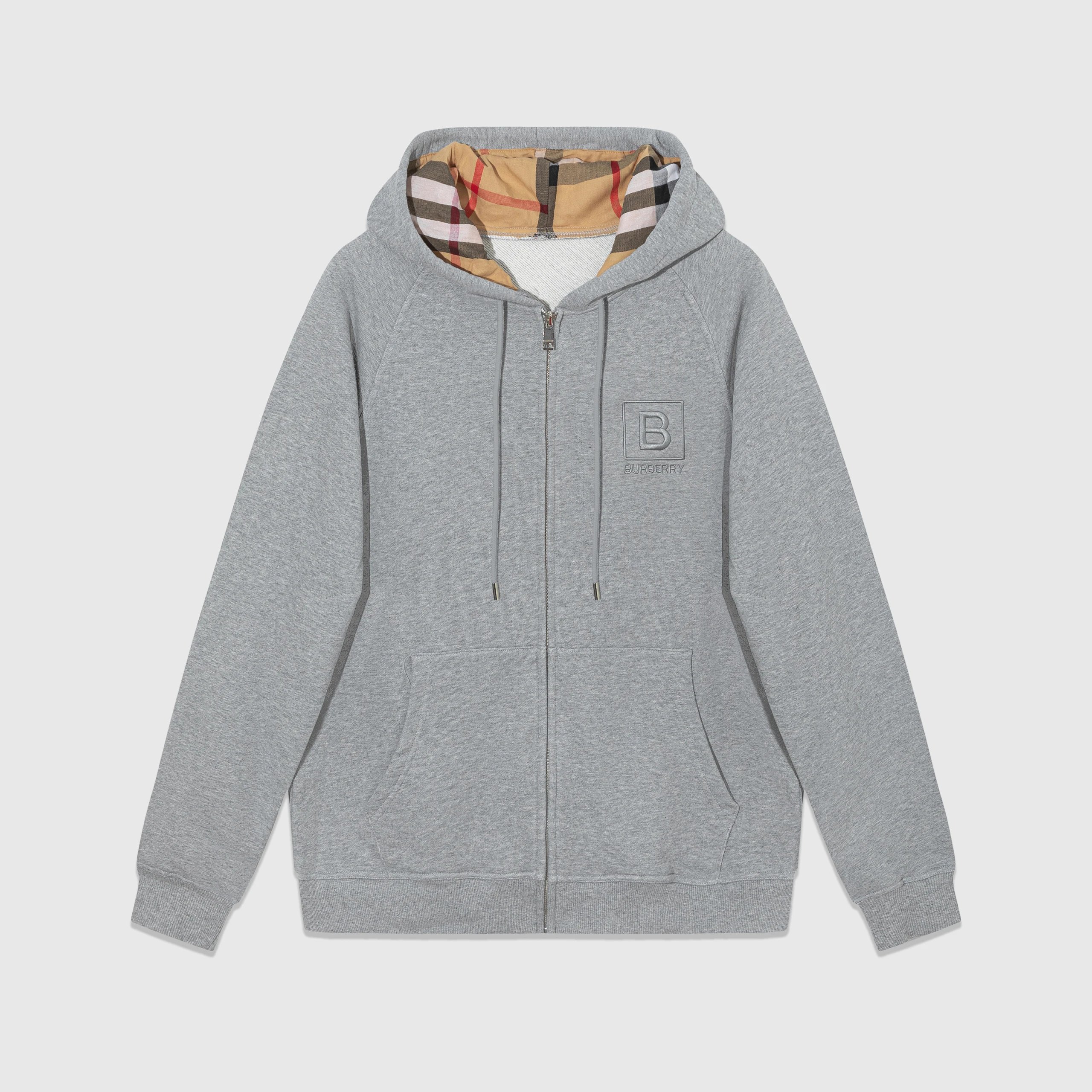 Burberry Hoodies & Sweatshirts Zip-Up Hooded Sweatshirt with Check Trim image 2