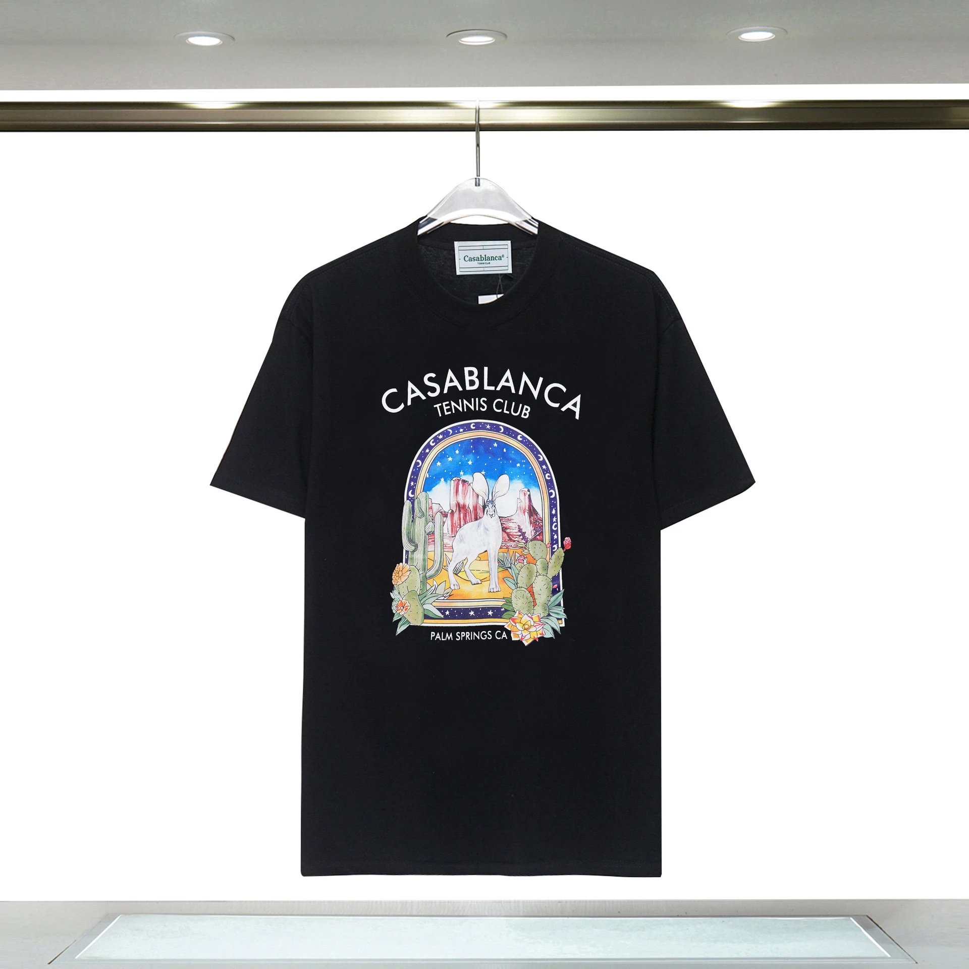 Casablanca Tennis Club Palm Springs Graphic Tee Black