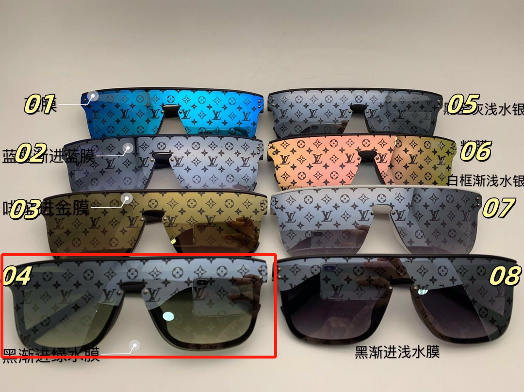 Louis Vuitton Eyewear Oversized shield sunglasses with Monogram lenses — 4