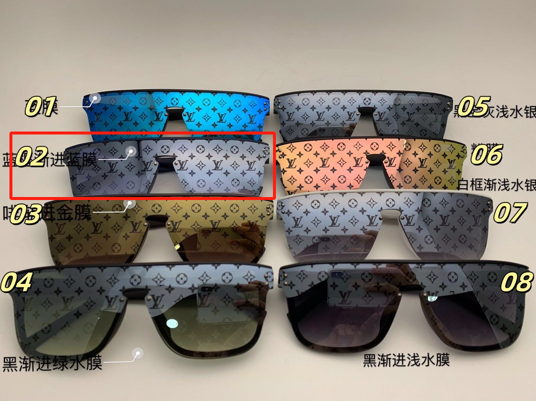 Louis Vuitton Eyewear Oversized shield sunglasses with Monogram lenses — 2