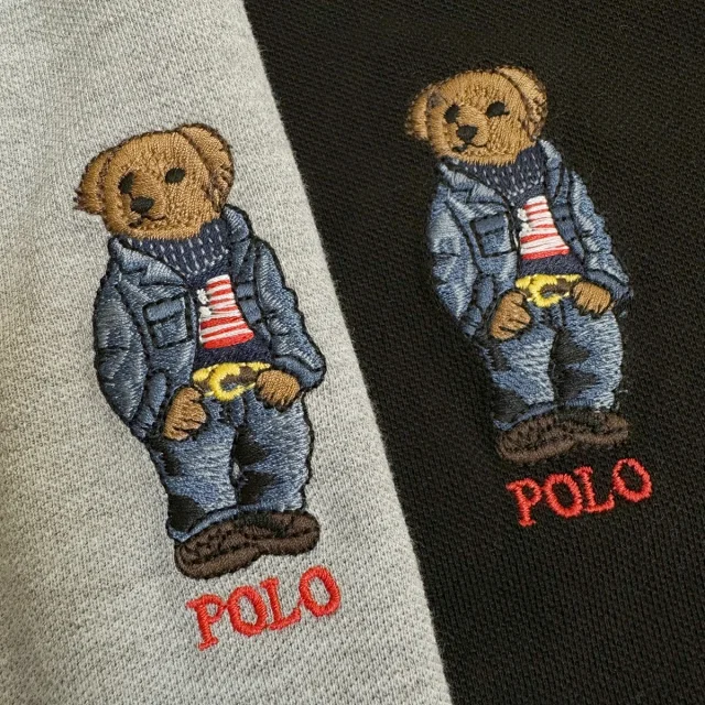 Polo Ralph Lauren Shirts Custom Fit Bear Embroidered Shirt product detail image 3