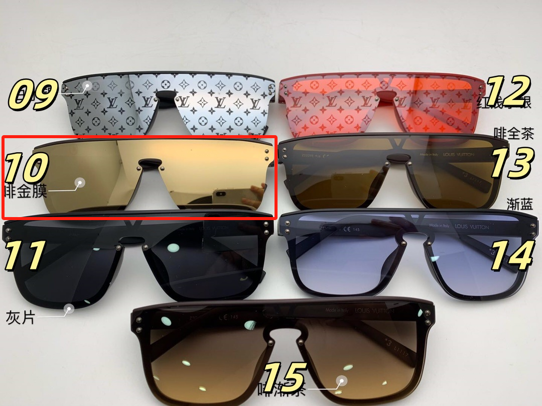 Louis Vuitton Eyewear Oversized shield sunglasses with Monogram lenses — 10