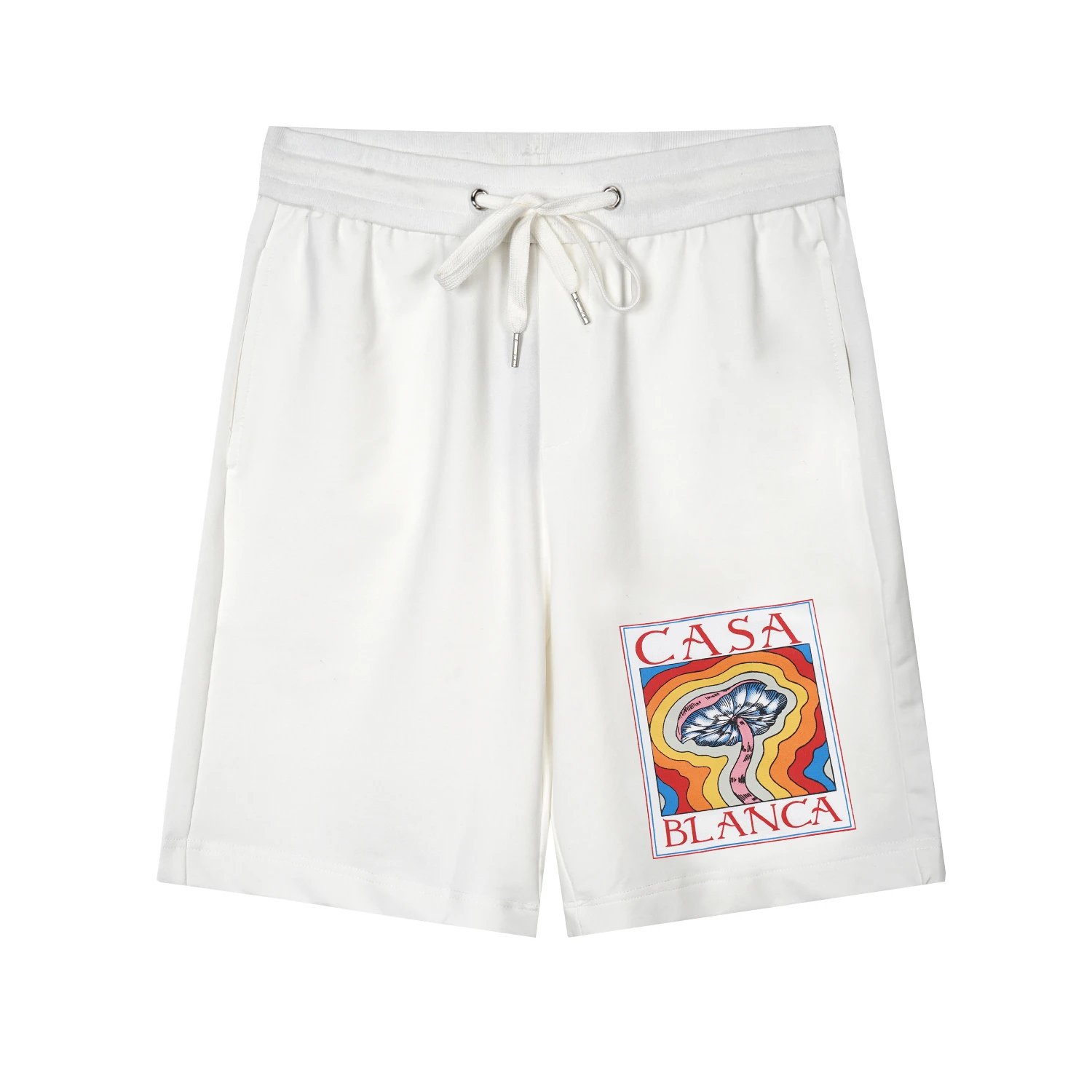 Casa Sport Trophy Print Drawstring Shorts White - 4