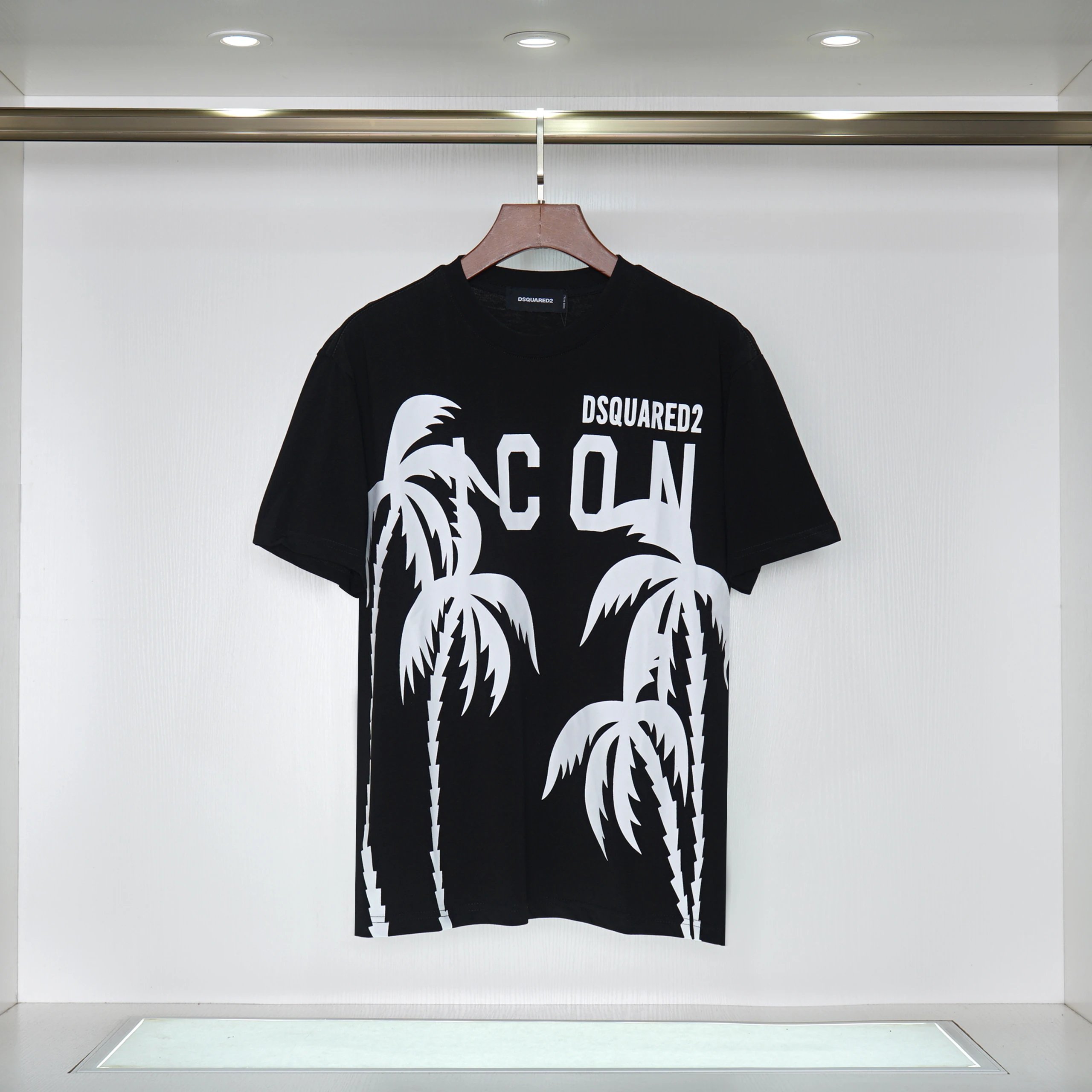 Dsquared2 Icon Palm Tree Tee Black White