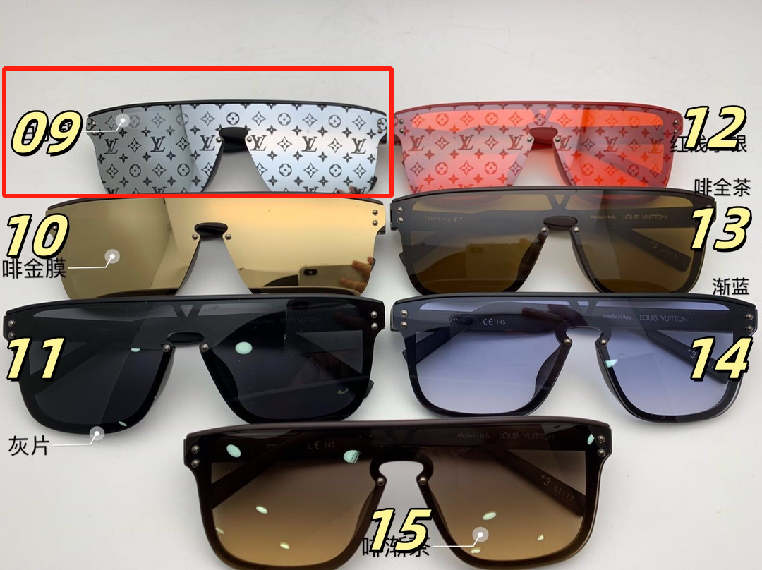 Louis Vuitton Eyewear Oversized shield sunglasses with Monogram lenses — 9