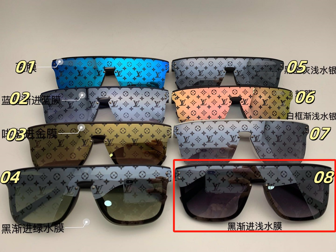 Louis Vuitton Eyewear Oversized shield sunglasses with Monogram lenses — 8