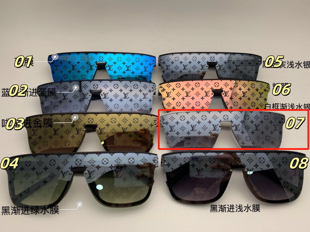 Louis Vuitton Eyewear Oversized shield sunglasses with Monogram lenses — 7