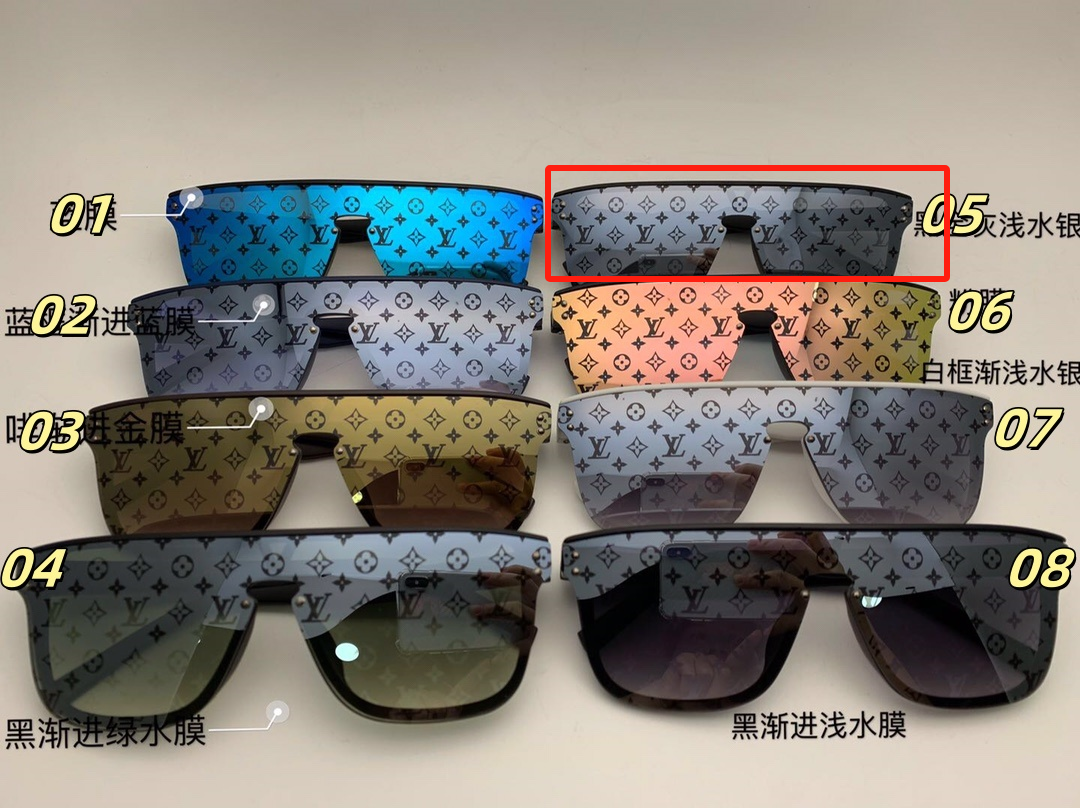 Louis Vuitton Eyewear Oversized shield sunglasses with Monogram lenses — 5