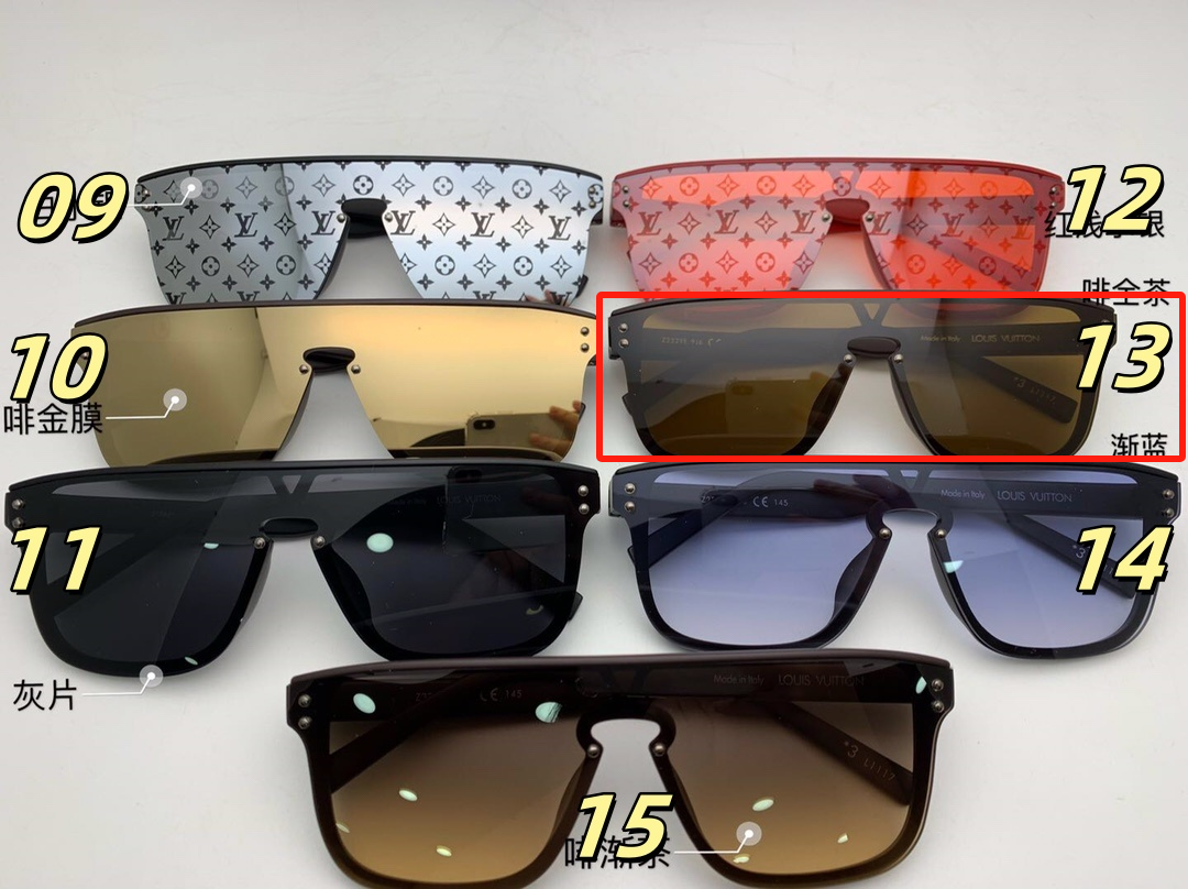 Louis Vuitton Eyewear Oversized shield sunglasses with Monogram lenses — 12