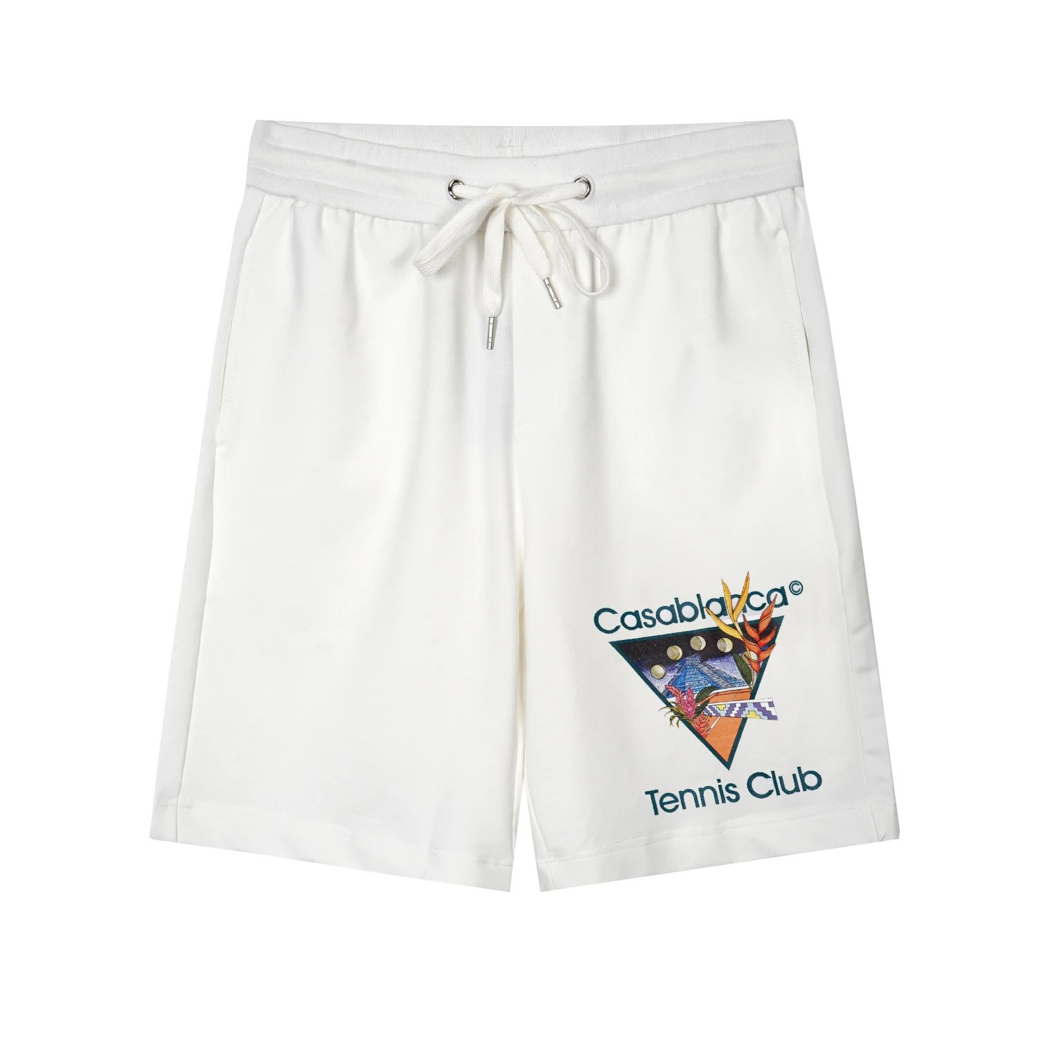 Casa Sport Trophy Print Drawstring Shorts White - 8