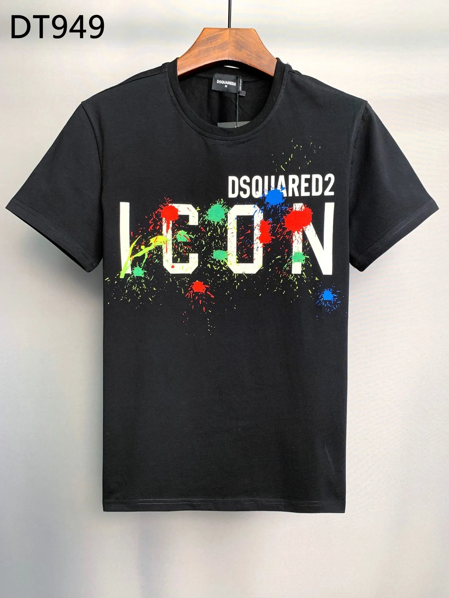 Dsquared2 Icon Paint Splatter Tee Black Multicolor