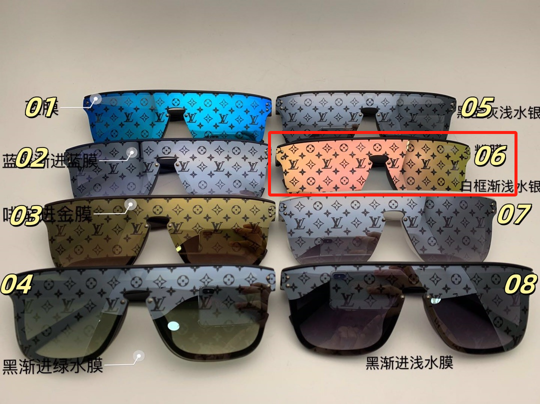 Louis Vuitton Eyewear Oversized shield sunglasses with Monogram lenses — 6