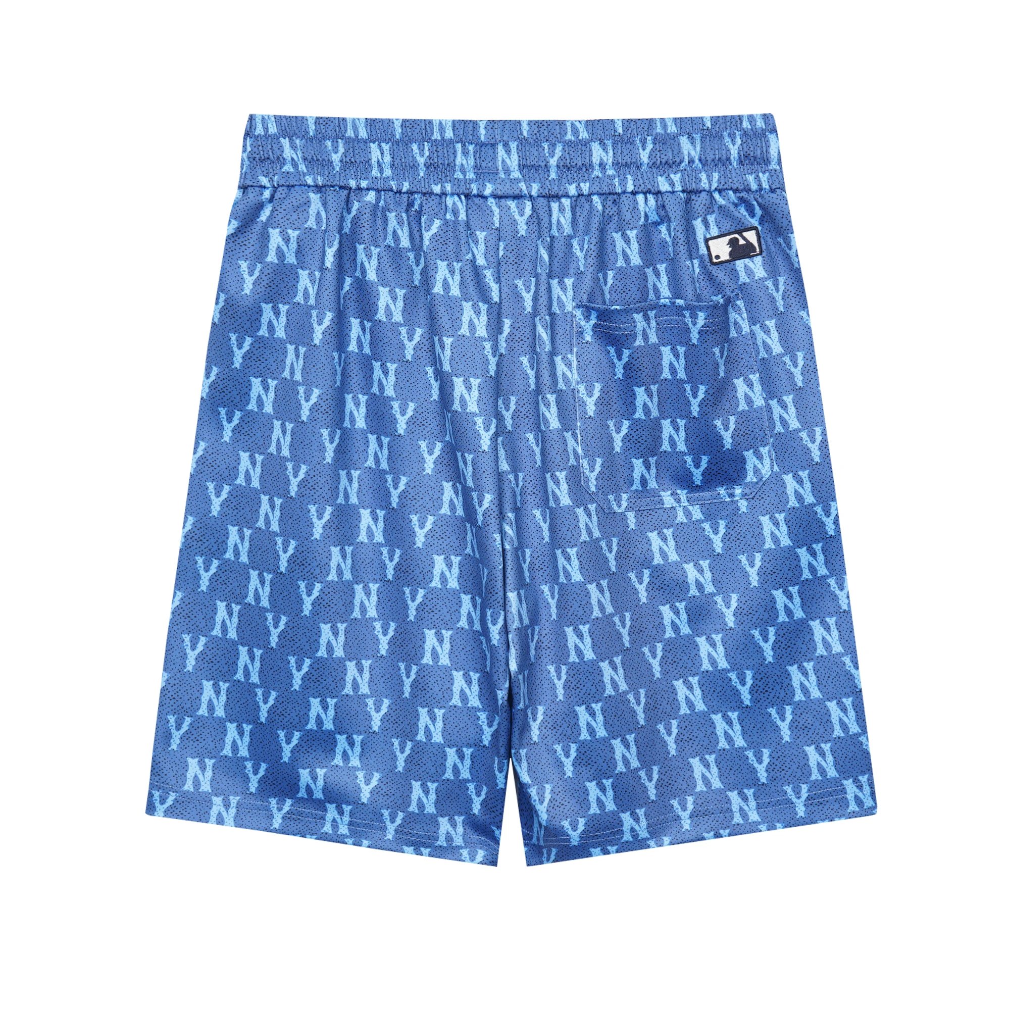 New York Yankees All-Over Logo Mesh Shorts Blue - 10