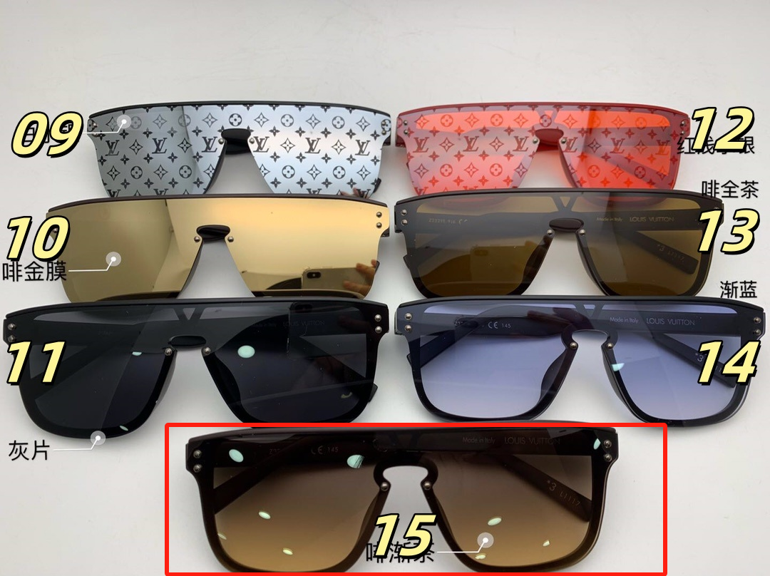 Louis Vuitton Eyewear Oversized shield sunglasses with Monogram lenses — 14