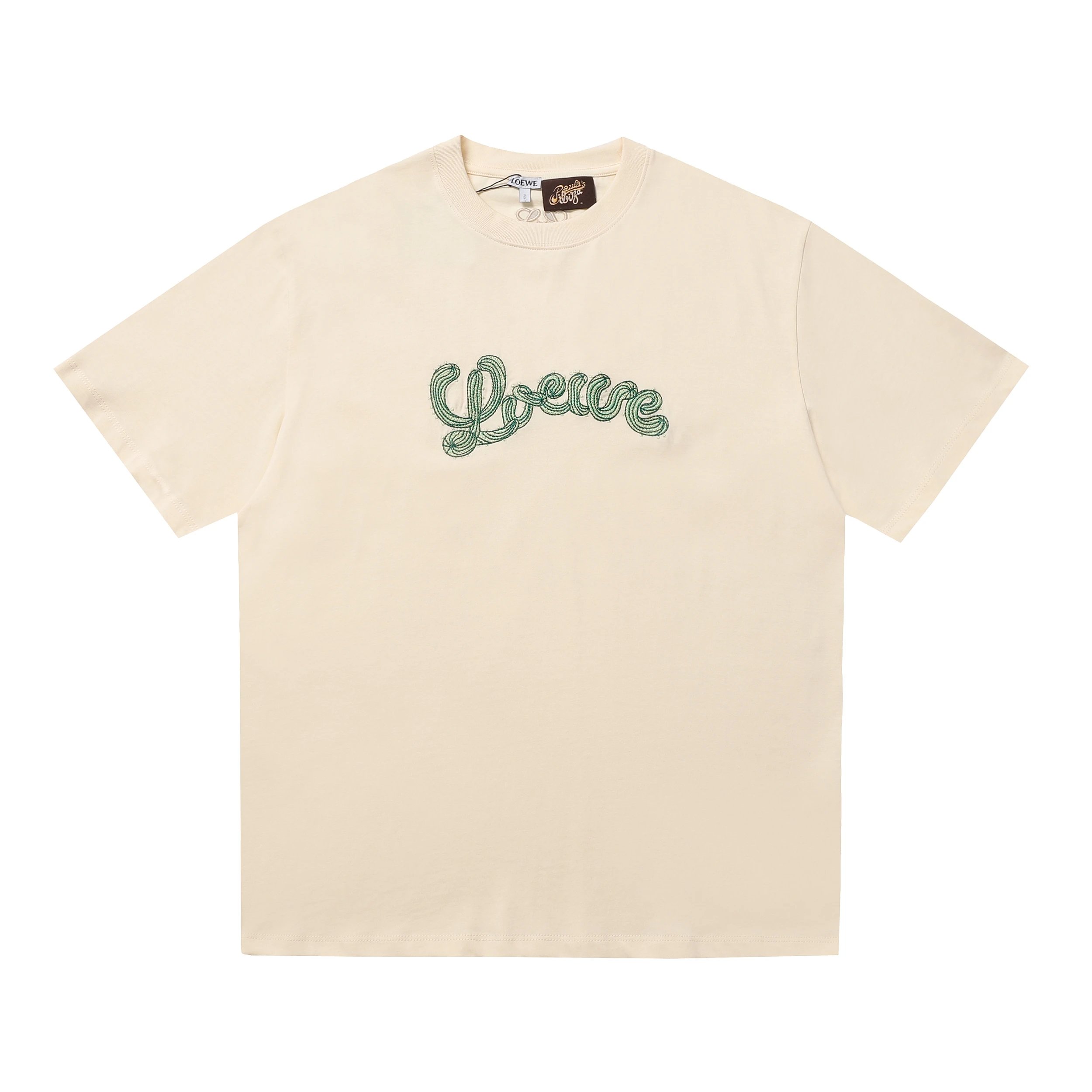 Loewe T-Shirt Cream Green Logo