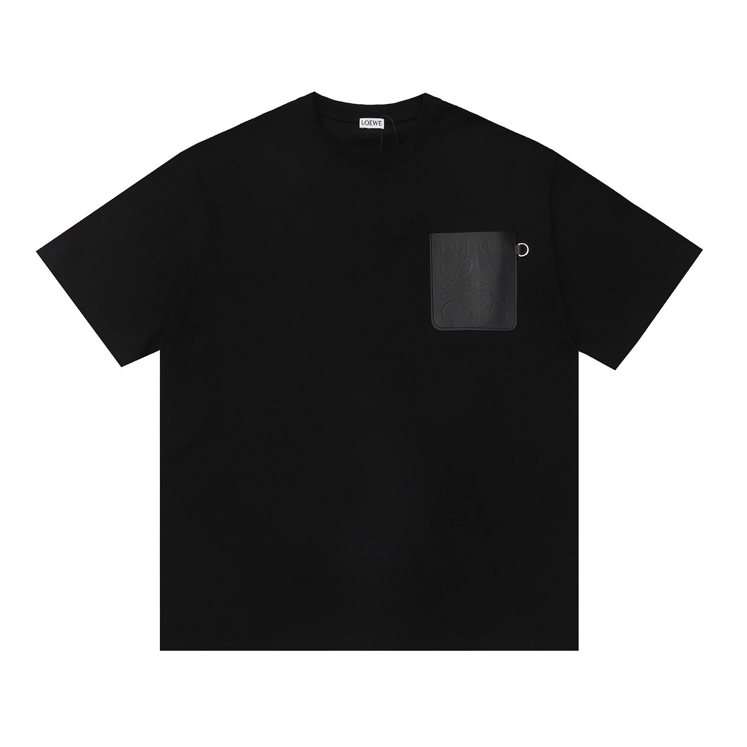 Loewe Anagram Leather Pocket Tee Black