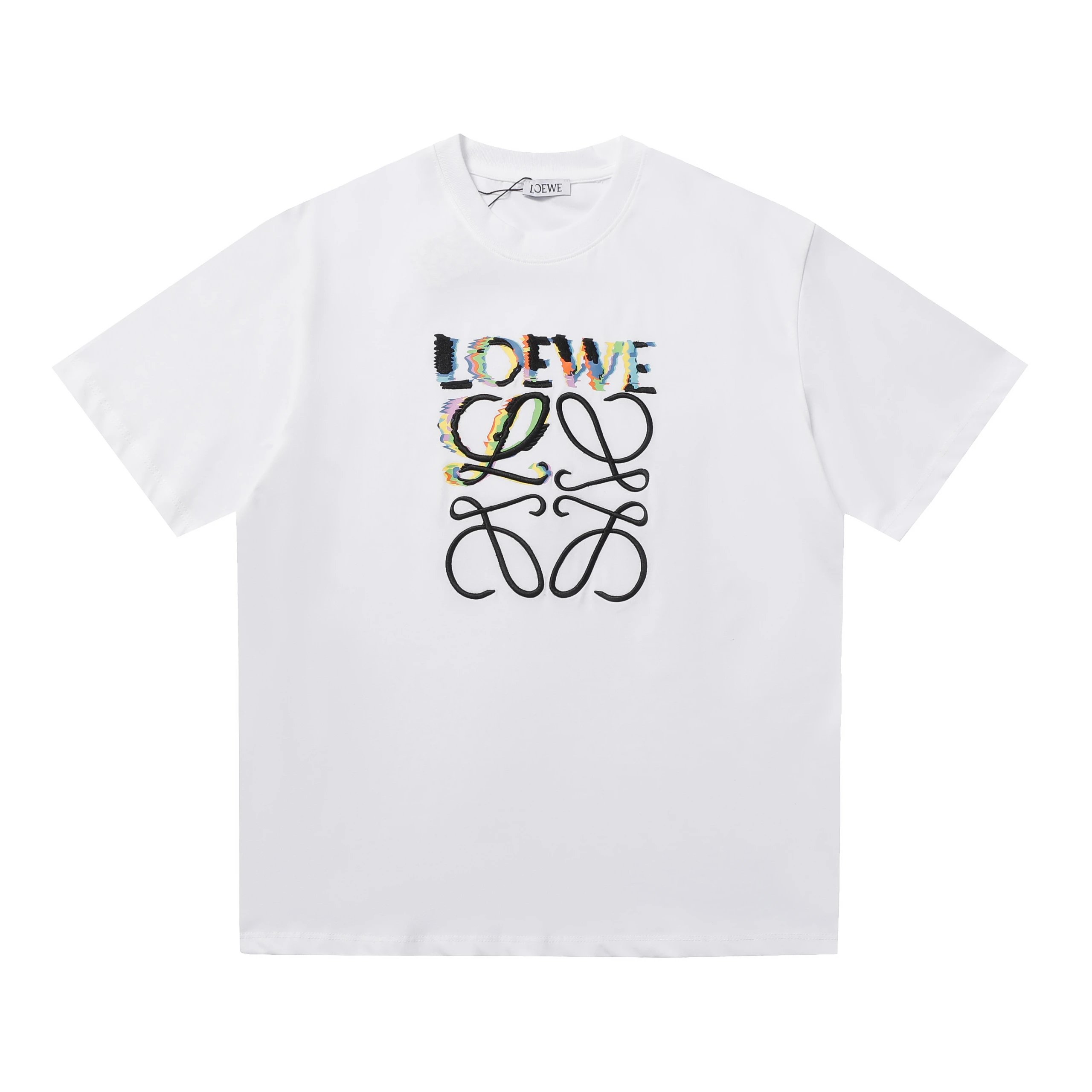Loewe Anagram Glitch Print Tee White