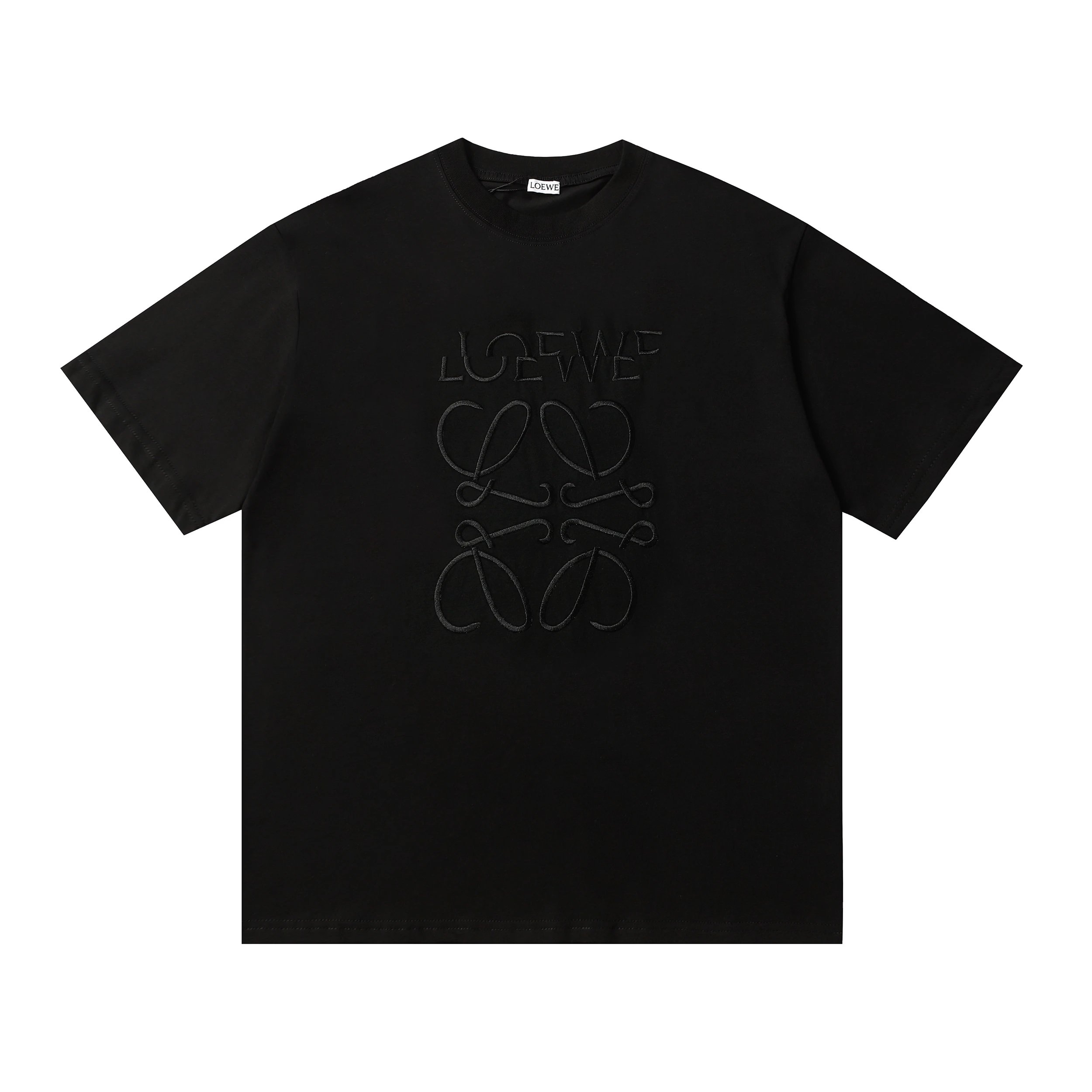 Loewe Anagram Rope Embroidery Tee Black