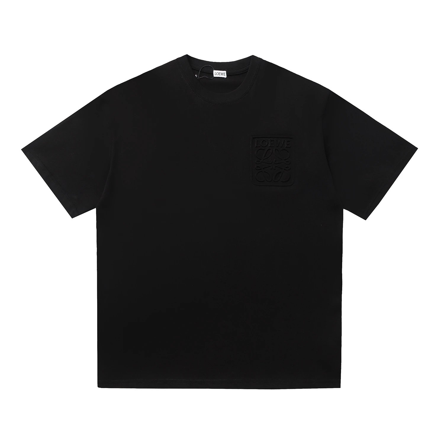 Loewe Anagram Debossed Patch Pocket Tee Black