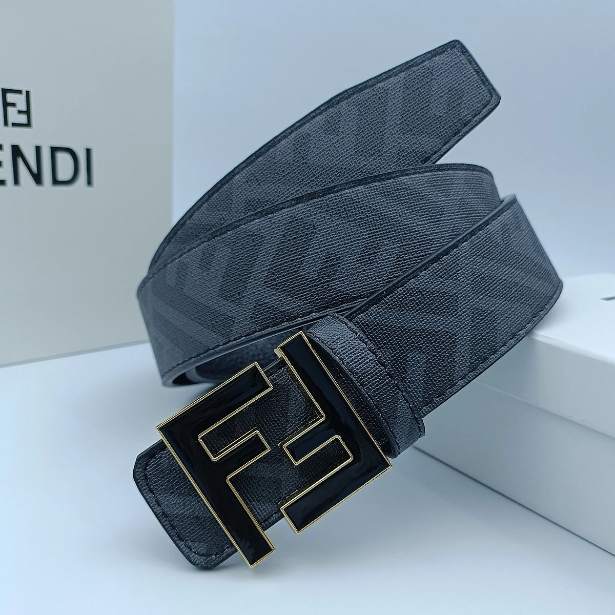 Fendi FF Logo Reversible Leather Belt Black product detail 8 in Litbuy spreadsheet finds