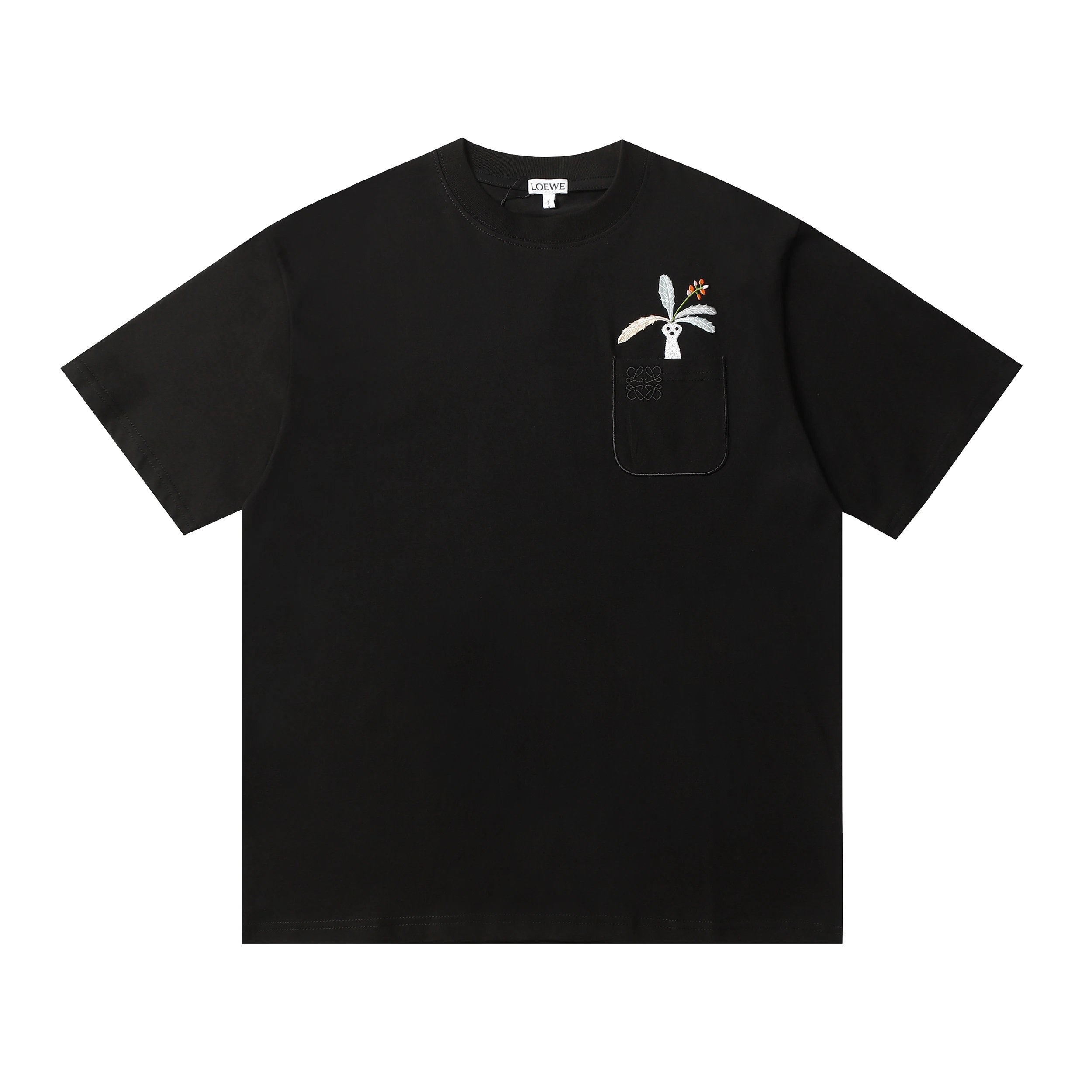 Loewe Flower Pot Anagram Pocket Tee Black