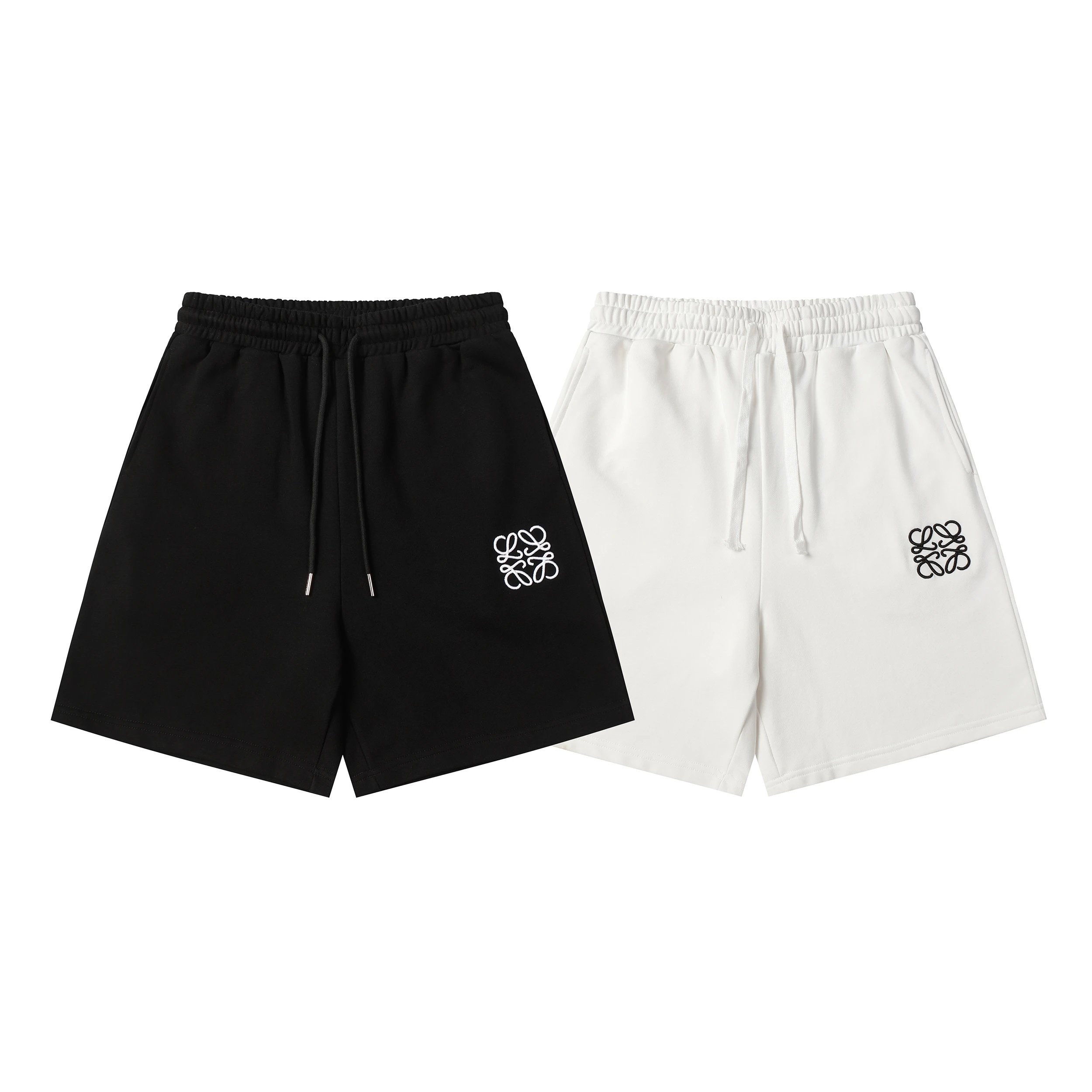 Loewe Logo Embroidered Black Sweat Shorts - 4
