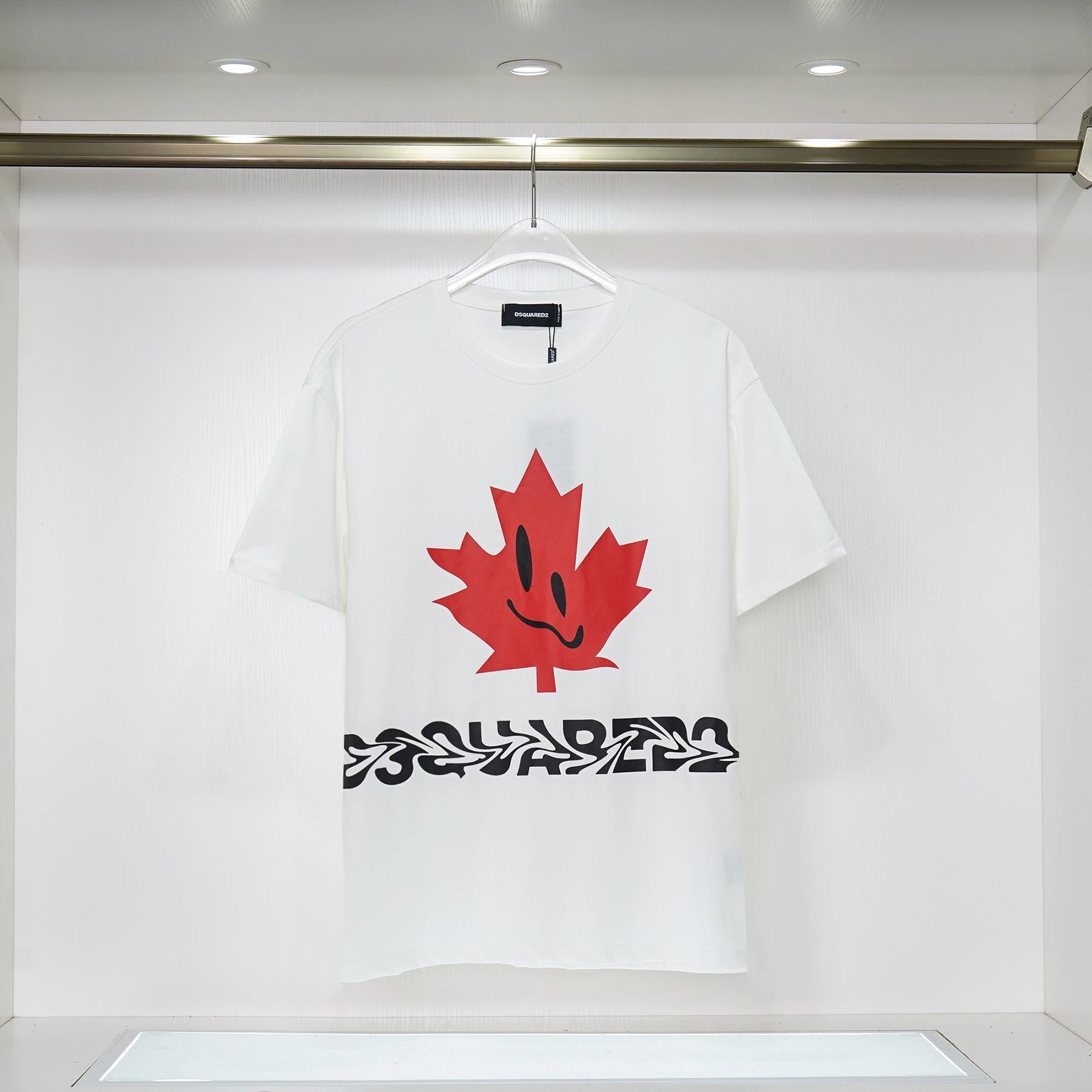 Dsquared2 Maple Leaf Smiley Graphic Tee White