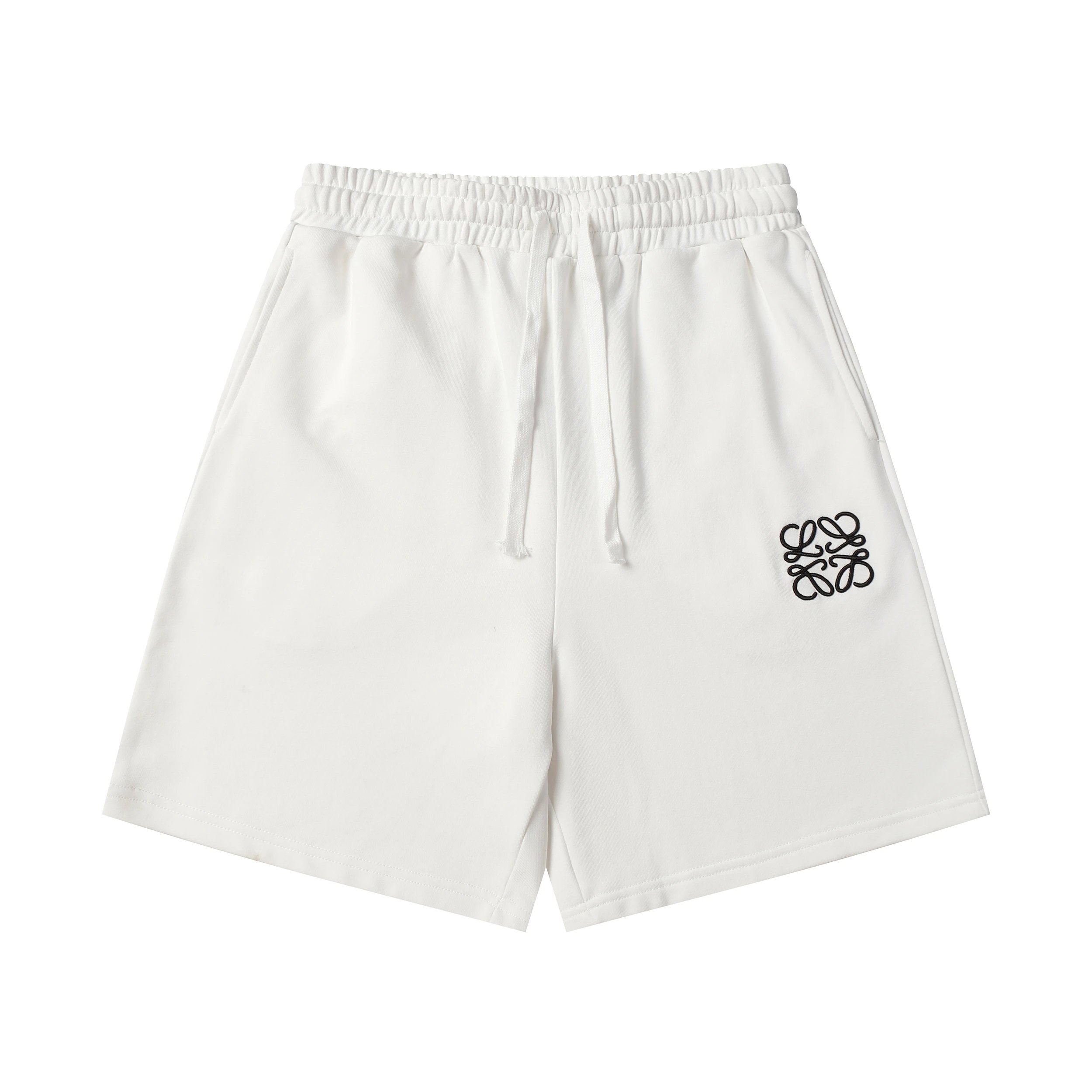 Loewe Logo Embroidered Black Sweat Shorts - 6