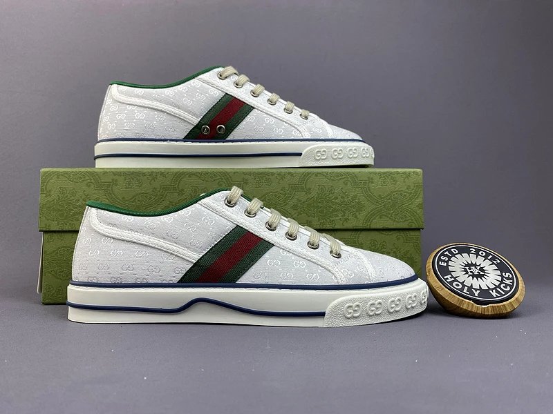 Gucci Tennis 1977 GG Canvas Sneaker White Navy