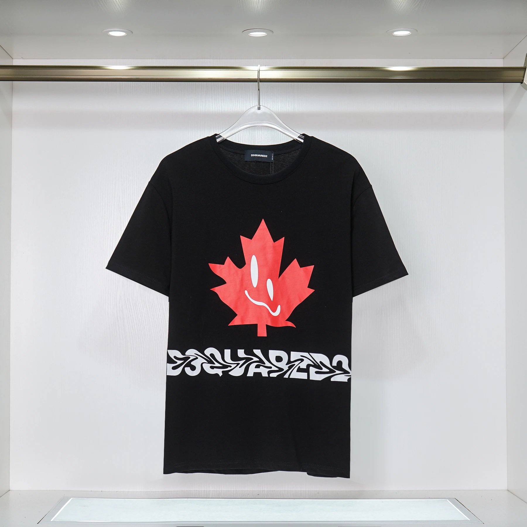 Dsquared2 Maple Leaf Smiley Graphic Tee Black