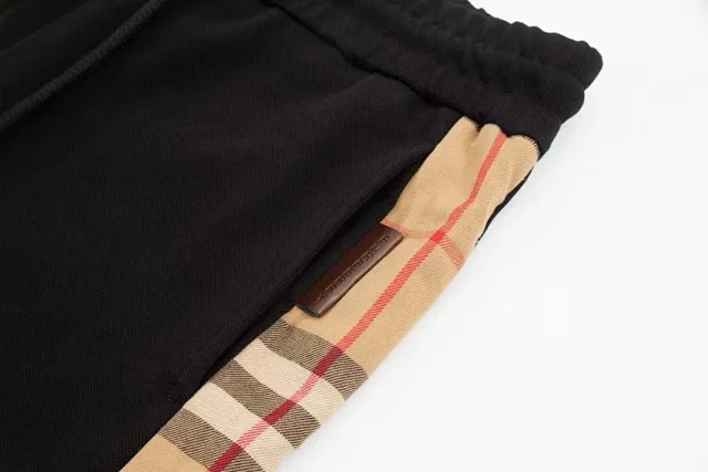 Burberry Trousers Drawstring jogger with check side panels product detail image 4