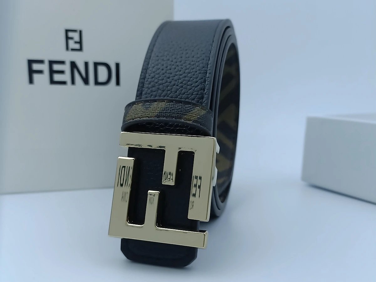 Fendi FF Logo Buckle Black Leather Belt product detail 6 in Litbuy spreadsheet finds