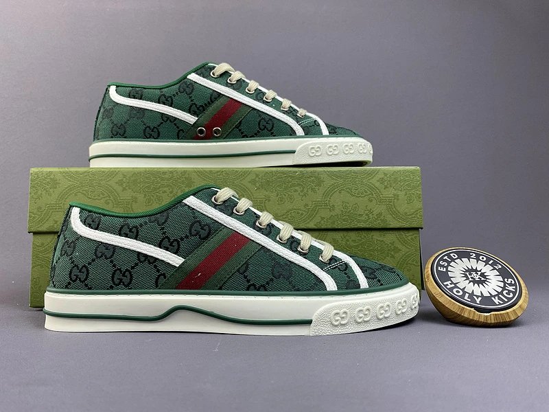 Gucci Tennis 1977 GG Canvas Sneaker Dark Green