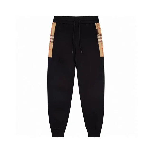 Burberry Trousers Drawstring jogger with check side panels product detail image 2