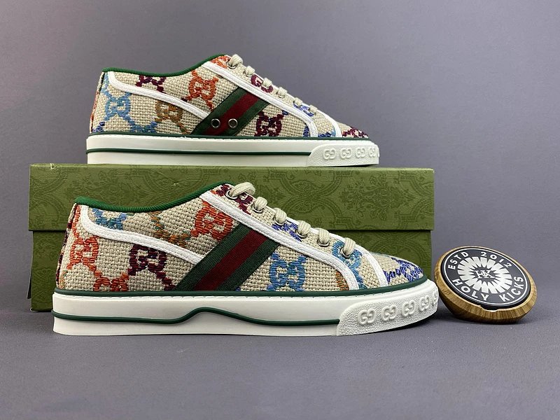 Gucci Tennis 1977 GG Multicolor Knit White