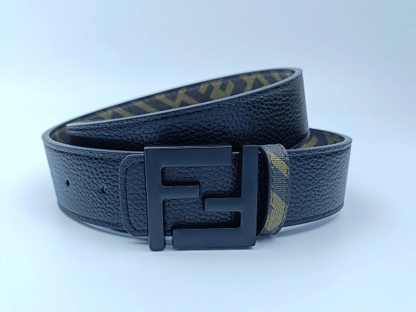 Fendi FF Logo Reversible Leather Belt Black product listing in Litbuy spreadsheet finds