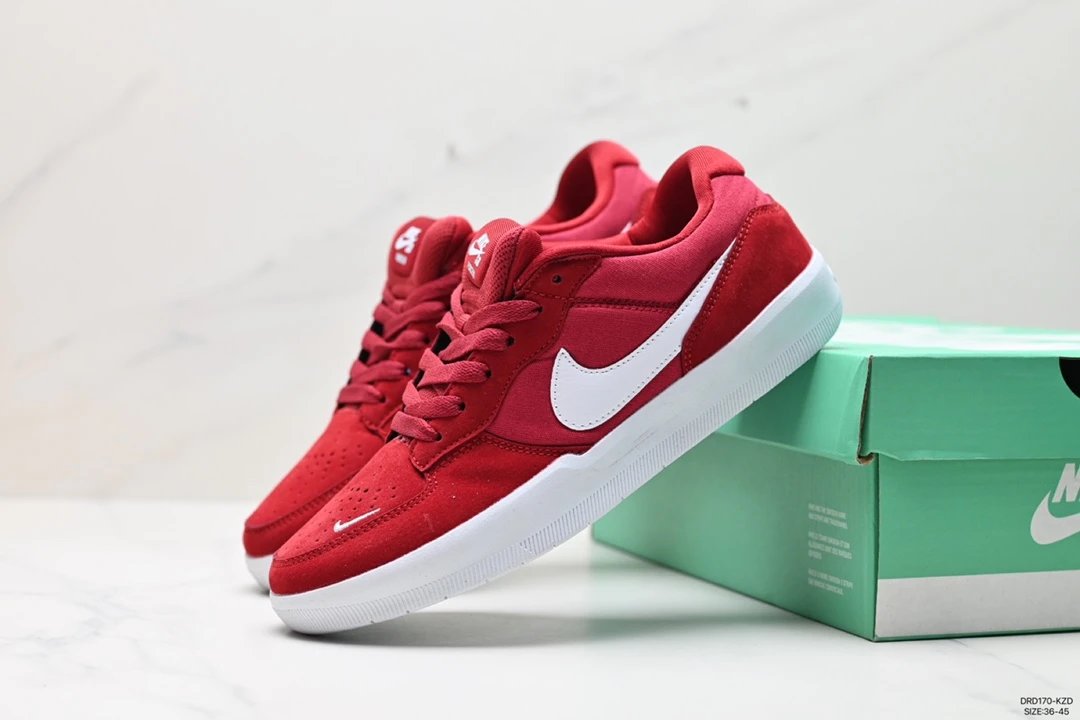 Nike SB Force 58 Suede Gym Red White