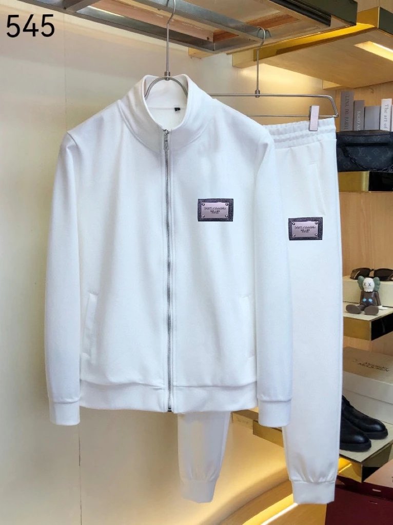 Dolce & Gabbana DG Plate Logo Zip Tracksuit White