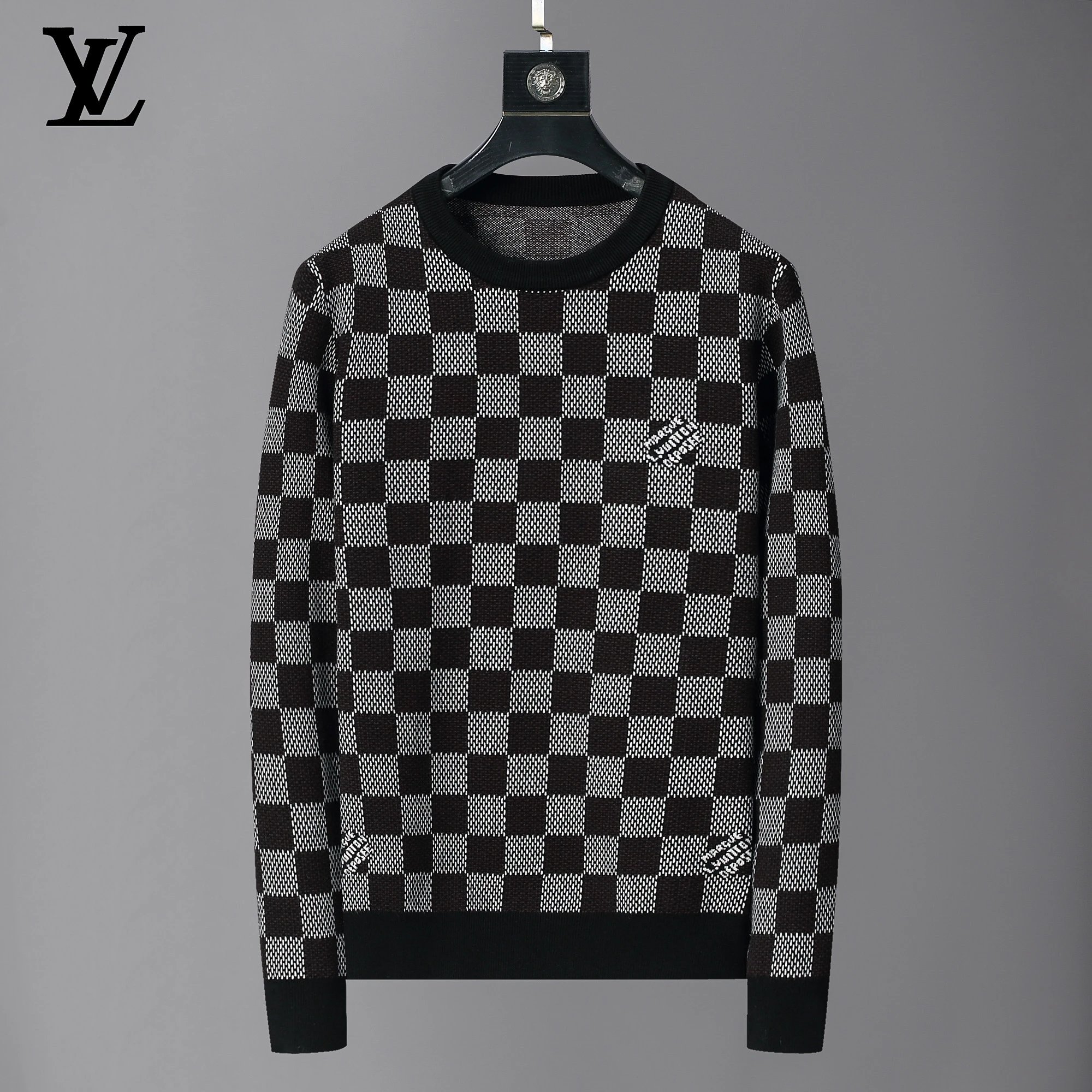 Louis Vuitton Damier Knit Sweater Black and White - 1