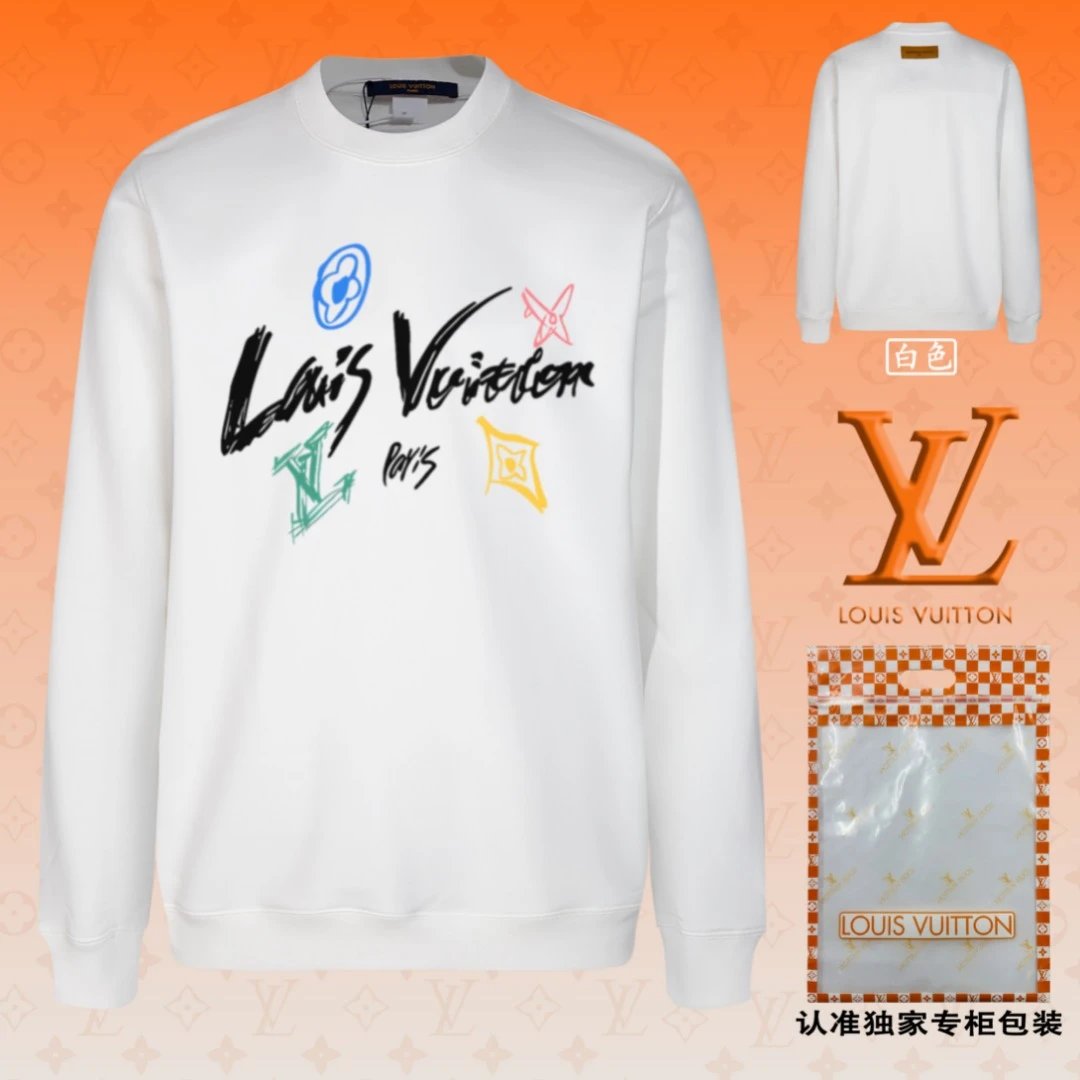 Louis Vuitton Graffiti Script Crewneck White