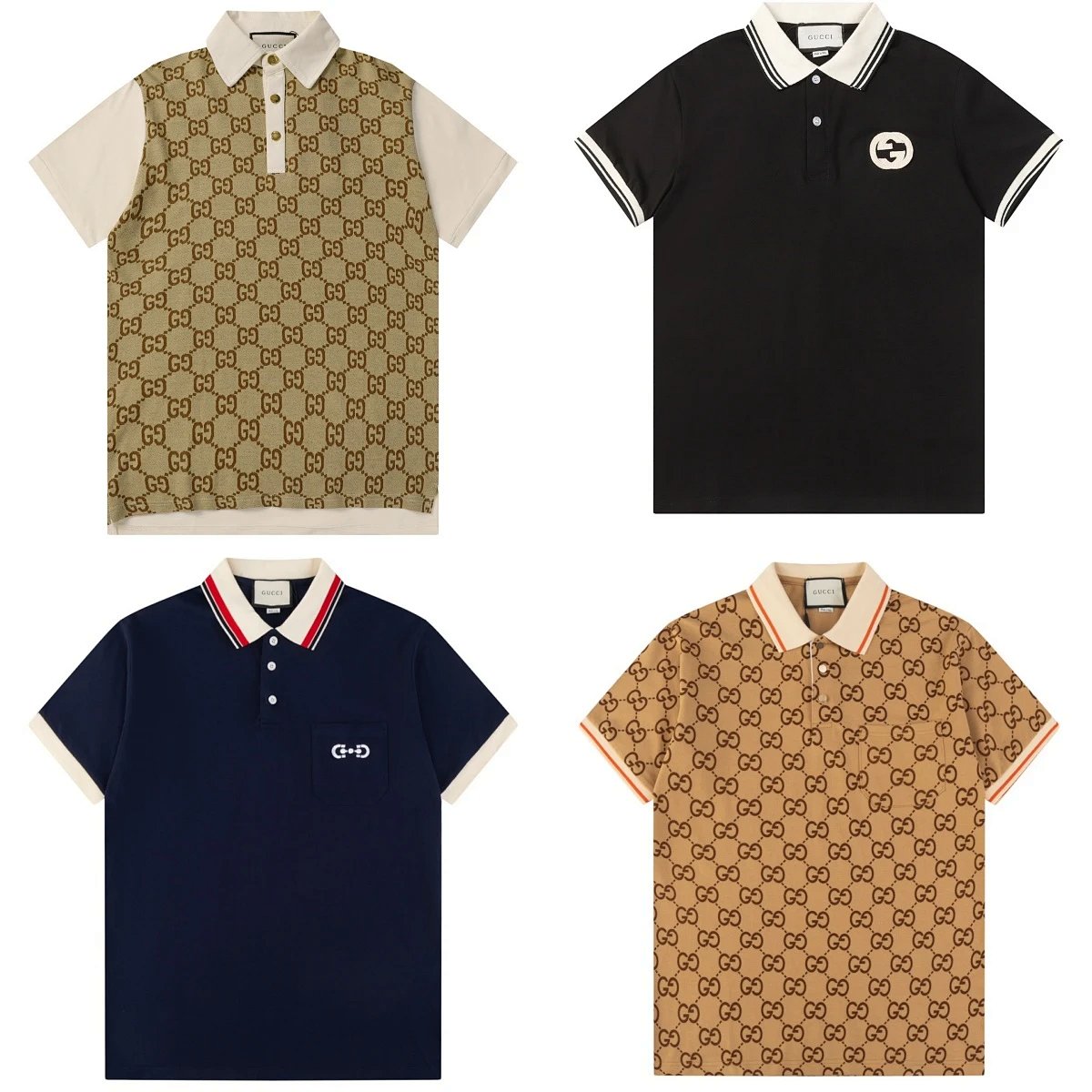 Gucci Web-Trim Polo Navy Polo Shirt product detail 2 in Litbuy spreadsheet finds