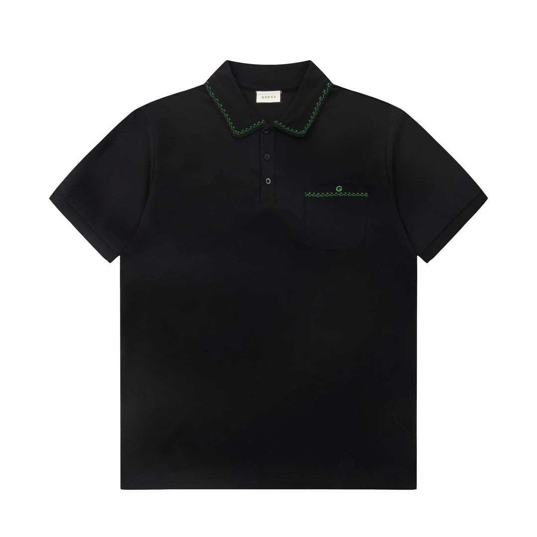 Gucci Web Collar Pocket Polo White Navy Red