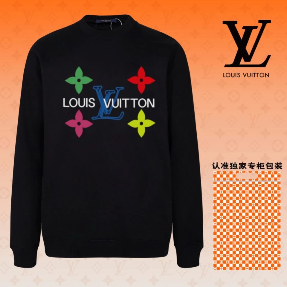 Louis Vuitton Multicolor Flower Sweatshirt Black