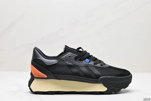 Adidas Sneakers Retro low-top with three-stripe side panels and chunky gum-accented sole product detail image 9