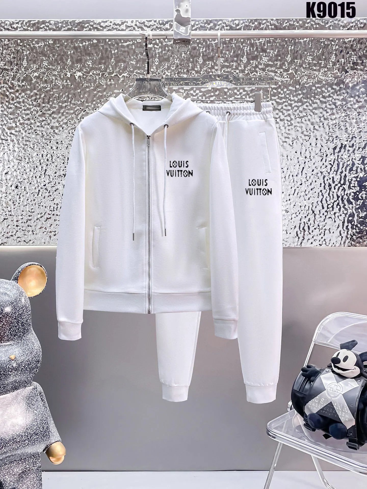 Louis Vuitton LV Wordmark Zip Hoodie Tracksuit White