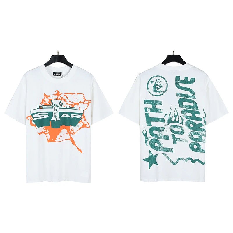Hellstar Path To Paradise Graphic Tee White Orange
