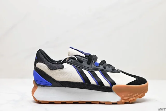 Adidas Sneakers Retro low-top with three-stripe side panels and chunky gum-accented sole product detail image 7